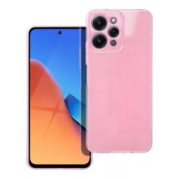   Blink Clear Case XIAOMI Redmi 12 4G 2mm csillámos szilikon hátlap, tok, rózsaszín