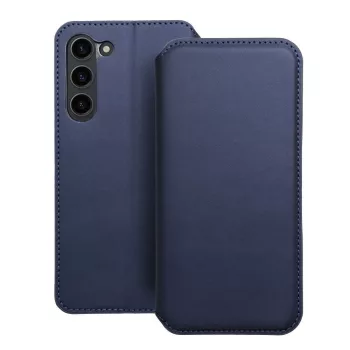   DUAL POCKET Book oldalra nyíló tok Samsung Galaxy S24 Plus, sötétkék