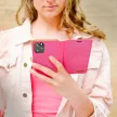 CANVAS oldalra nyíló tok Samsung Galaxy S24 Plus, rózsaszín