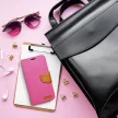 CANVAS oldalra nyíló tok Samsung Galaxy S24 Ultra, rózsaszín