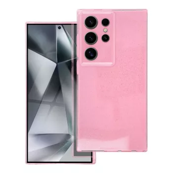   Blink Clear Case Samsung Galaxy S24 Ultra 2mm csillámos szilikon hátlap, tok, rózsaszín