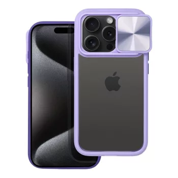   SLIDER kameravédős, ütésálló tok iPhone 14 Pro Max, lila