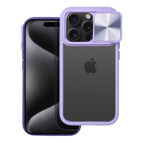 SLIDER kameravédős, ütésálló tok iPhone 13 Pro Max, lila