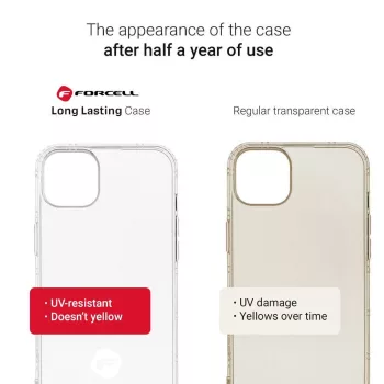   FORCELL F-PROTECT Long Lasting thin case tok iPhone 15 Pro, átlátszó