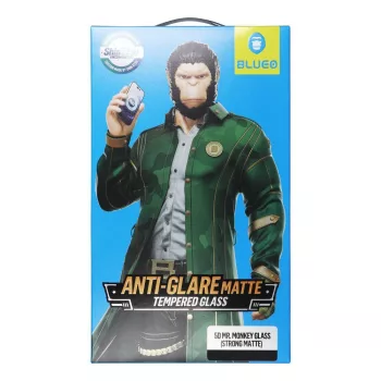   5D Mr. Monkey Glass Apple iPhone 15 Pro Max, (Strong Matt), fekete