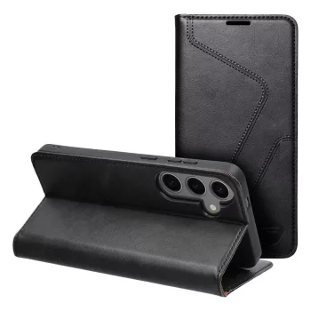   FORCELL F-PROTECT RFID Blocker könyv tok Samsung Galaxy S24 Plus, fekete