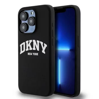   DKNY case for IPHONE 14 Pro Magsafe hátlap, tok DKHMP14LSNYACH W/White Arch Logo, fekete
