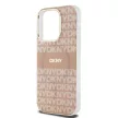 DKNY case for IPHONE 13 Pro Magsafe hátlap, tok DKHMP13LHRHSEP Repeat Texture Pattern W/ Stripe, rózsaszín
