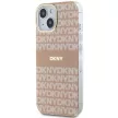 DKNY case for IPHONE 14 Magsafe hátlap, tok DKHMP14SHRHSEP Repeat Texture Pattern W/ Stripe, rózsaszín