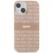DKNY case for IPHONE 14 Magsafe hátlap, tok DKHMP14SHRHSEP Repeat Texture Pattern W/ Stripe, rózsaszín