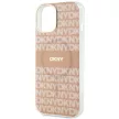 DKNY case for IPHONE 14 Magsafe hátlap, tok DKHMP14SHRHSEP Repeat Texture Pattern W/ Stripe, rózsaszín