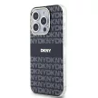 DKNY case for IPHONE 13 Pro Magsafe hátlap, tok DKHMP13LHRHSEK Repeat Texture Pattern W/ Stripe, fekete