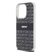 DKNY case for IPHONE 13 Pro Magsafe hátlap, tok DKHMP13LHRHSEK Repeat Texture Pattern W/ Stripe, fekete
