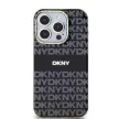 DKNY case for IPHONE 14 Pro Magsafe hátlap, tok DKHMP14LHRHSEK Repeat Texture Pattern W/ Stripe, fekete