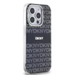 DKNY case for IPHONE 14 Pro Magsafe hátlap, tok DKHMP14LHRHSEK Repeat Texture Pattern W/ Stripe, fekete