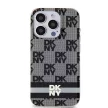 DKNY case for IPHONE 13 Pro Magsafe hátlap, tok DKHMP13LHCPTSK Checkered Pattern W/Printed Stripes, fekete
