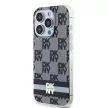 DKNY case for IPHONE 13 Pro Max Magsafe hátlap, tok DKHMP13XHCPTSK Checkered Pattern W/Printed Stripes, fekete