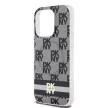 DKNY case for IPHONE 13 Pro Max Magsafe hátlap, tok DKHMP13XHCPTSK Checkered Pattern W/Printed Stripes, fekete