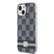 DKNY case for IPHONE 14 Magsafe hátlap, tok DKHMP14SHCPTSK Checkered Pattern W/Printed Stripes, fekete
