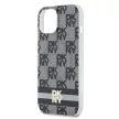 DKNY case for IPHONE 14 Magsafe hátlap, tok DKHMP14SHCPTSK Checkered Pattern W/Printed Stripes, fekete