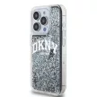 DKNY DKHCP13LLBNAEK iPhone 13/13 Pro 6.1", hátlap, tok, fekete folyékony csillogó nagy Logo