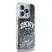 DKNY DKHCP13LLBNAEK iPhone 13/13 Pro 6.1", hátlap, tok, fekete folyékony csillogó nagy Logo
