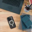 SMART MAG Book oldalra nyíló tok MagSafe iPhone 15 Plus, fekete