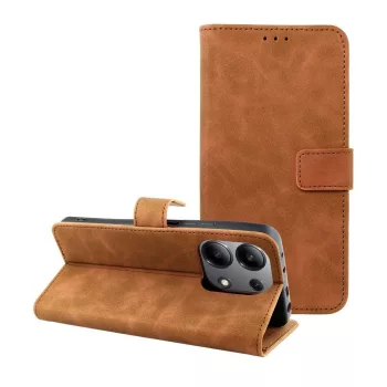   TENDER Book Case oldalra nyíló tok XIAOMI Redmi Note 13 4G, barna