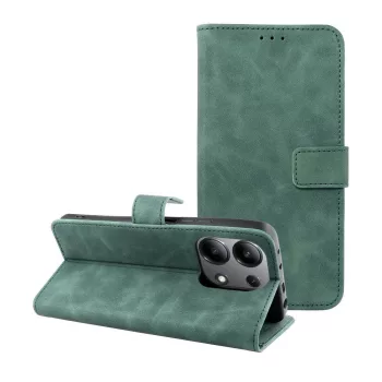   TENDER Book Case oldalra nyíló tok XIAOMI Redmi Note 13 4G, zöld