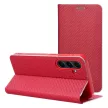 LUNA Book Carbon oldalra nyíló tok XIAOMI Redmi Note 13 Pro Plus 5G, piros