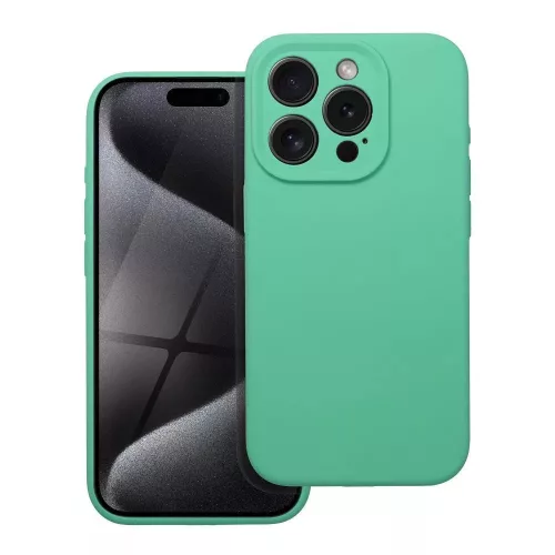 Silicoone Case hátlap, tok 2mm iPhone 14 Pro, mentazöld