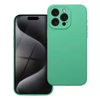   Silicoone Case hátlap, tok 2mm iPhone 15 Pro Max, mentazöld