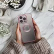 GLAM case tok iPhone 15 Pro, rózsaszín