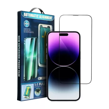   iPhone 16 5D Full Glue edzett üvegfólia felhelyező kerettel