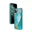 Zizo Refine Slim Clear Case iPhone 11 Pro Max ütésálló hátlap, tok, márvány mintás, kék