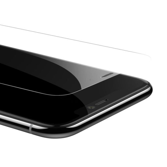 Baseus 2db 2D Tempered Glass iPhone 11/Xr 0.3mm nem teljes kijelzős edzett üvegfólia (tempered glass), felrakókerettel, 9H keménységű, átlátszó