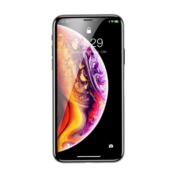 Baseus Rigid-edge 3D Tempered Glass iPhone 11 Pro Max/Xs Max 0.3mm teljes kijelzős edzett üvegfólia, 9H keménységű, fekete