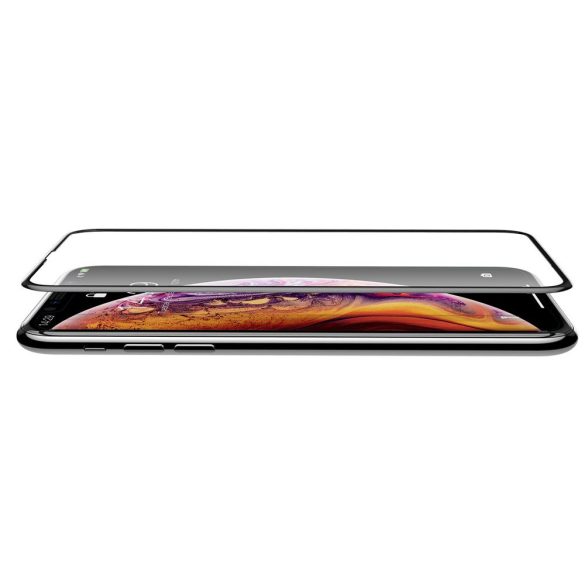 Baseus Rigid-edge 3D Tempered Glass iPhone 11 Pro Max/Xs Max 0.3mm teljes kijelzős edzett üvegfólia, 9H keménységű, fekete
