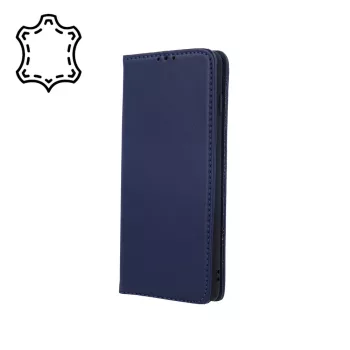   Eredeti bőr Smart Pro tok Samsung Galaxy A55 5G, sötétkék