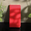 Smart Magnet Xiaomi Redmi 13 4G/13 5G oldalra nyíló tok, piros