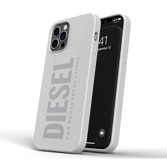 Diesel Silicone Case iPhone 12 Pro Max hátlap, tok, fehér