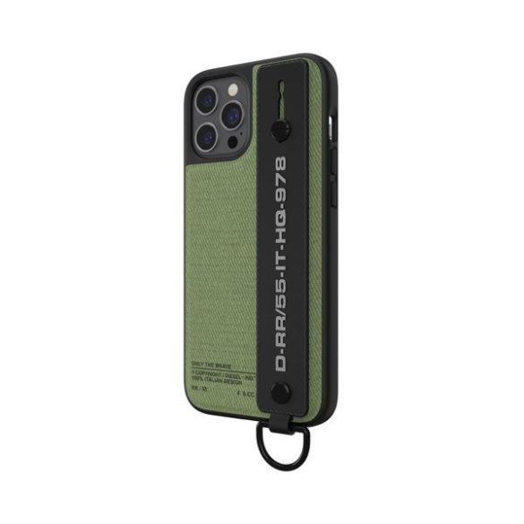 Diesel Handstrap Case Utility Twill iPhone 12 Pro Max hátlap, tok, zöld