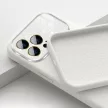Soft Silicone Lens Case for iPhone 15 Plus hátlap, tok, fehér