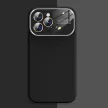 Soft Silicone Lens Case for iPhone 15 Plus hátlap, tok, fekete