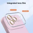 Soft Silicone Lens Case for iPhone 15 Plus hátlap, tok, világosrózsaszín