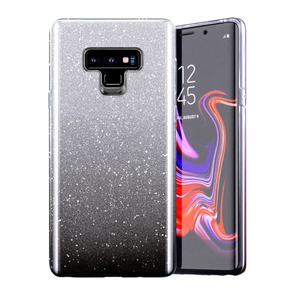 Glitter 3in1 Case Xiaomi Redmi Note 10 Pro/Note 10 Pro Max hátlap, tok, ezüst-fekete