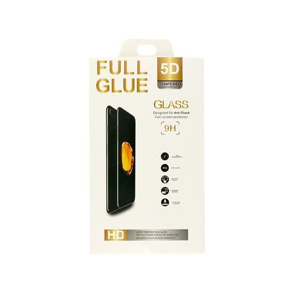 Samsung Galaxy A20e 5D Full Glue teljes kijelzős edzett üvegfólia (tempered glass) 9H keménységű, fekete