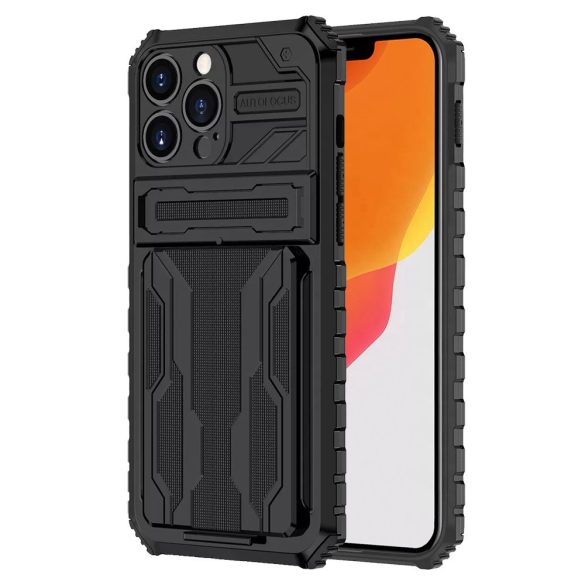 Combo Case iPhone 12 Pro ütésálló hátlap, tok, fekete