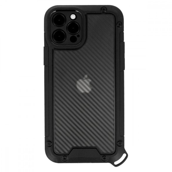 Shield Case iPhone 12/12 Pro ütésálló hátlap, tok, fekete