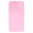 Silicone Camshield iPhone 14 Pro hátlap, tok, rózsaszín